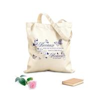 AILOONG Bolsa de lona con fondo reforzado Decir que alguien a quien amamos está en el cielo Tela de 340g/m² de grosor Material agradable para la piel