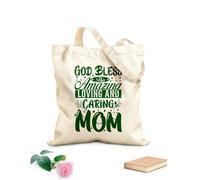 AILOONG Bolsa de lona con fondo reforzado Dios bendiga a esta increíble mamá, tipografía del Día de la Madre. Tela de 340g/m² de grosor Se usa como bolsa de regalo