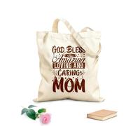 AILOONG Bolsa de lona con fondo reforzado Dios bendiga a esta increíble mamá, tipografía del Día de la Madre. Tela de 340g/m² de grosor Se usa como bolsa de regalo