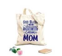 AILOONG Bolsa de lona con fondo reforzado Dios bendiga a esta increíble mamá, tipografía del Día de la Madre. Tela de 340g/m² de grosor Se usa como bolsa de regalo