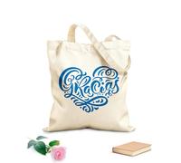 AILOONG Bolsa de lona con fondo reforzado Gracias letras corazón caligrafía de pincel moderna gracias en español Tela de 340g/m² de grosor Se usa como bolsa de regalo