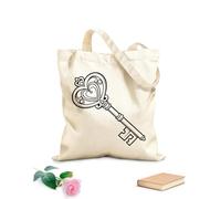 AILOONG Bolsa de lona con fondo reforzado Las llaves forjadas son un símbolo de amor fuerte y boda matrimonial. Tela de 12 oz de grosor Se usa como bolsa de regalo 35x40cm Grande