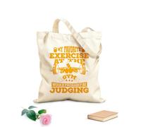 AILOONG Bolsa de lona con fondo reforzado Mi ejercicio favorito en el gimnasio probablemente sería juzgar. Tela de 340g/m² de grosor Se usa como bolsa de regalo