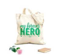 AILOONG Bolsa de lona con fondo reforzado mi héroe para siempre Tela de 340g/m² de grosor Se usa como bolsa de regalo