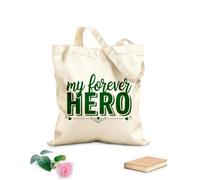 AILOONG Bolsa de lona con fondo reforzado mi héroe para siempre Tela de 340g/m² de grosor Se usa como bolsa de regalo