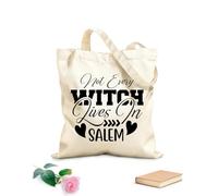 AILOONG Bolsa de lona con fondo reforzado Mujeres, no todas las brujas viven en Salem. Tela de 12 oz de grosor Se usa como bolsa de regalo 35x40cm Grande