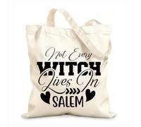 AILOONG Bolsa de lona con fondo reforzado Mujeres, no todas las brujas viven en Salem. Tela de 12 oz de grosor Se usa como bolsa de regalo 25x30cm Pequeño