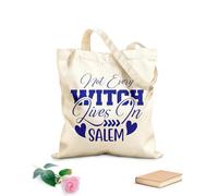 AILOONG Bolsa de lona con fondo reforzado Mujeres, no todas las brujas viven en Salem. Tela de 340g/m² de grosor Se usa como bolsa de regalo