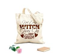 AILOONG Bolsa de lona con fondo reforzado Mujeres, no todas las brujas viven en Salem. Tela de 340g/m² de grosor Se usa como bolsa de regalo