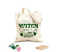 AILOONG Bolsa de lona con fondo reforzado Mujeres, no todas las brujas viven en Salem. Tela de 340g/m² de grosor Se usa como bolsa de regalo