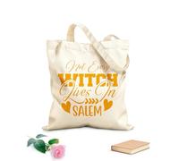 AILOONG Bolsa de lona con fondo reforzado Mujeres, no todas las brujas viven en Salem. Tela de 340g/m² de grosor Se usa como bolsa de regalo