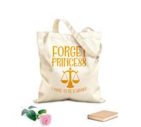 AILOONG Bolsa de lona con fondo reforzado Olvídate princesa, quiero ser abogada. Tela de 340g/m² de grosor Se usa como bolsa de regalo