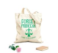 AILOONG Bolsa de lona con fondo reforzado Olvídate princesa, quiero ser abogada. Tela de 340g/m² de grosor Se usa como bolsa de regalo