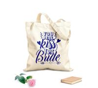 AILOONG Bolsa de lona con fondo reforzado Puedes besar a la novia Tela de 340g/m² de grosor Se usa como bolsa de regalo