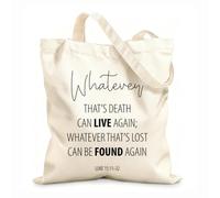 AILOONG Bolsa de lona con fondo reforzado Todo lo que es muerte puede volver a vivir. Tela de 12 oz de grosor Se usa como bolsa de regalo 35x40cm Grande