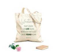 AILOONG Bolsa de lona con fondo reforzado Todo lo que es muerte puede volver a vivir. Tela de 340g/m² de grosor Se usa como bolsa de regalo