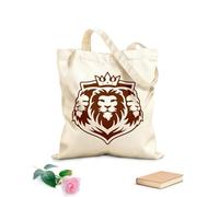 AILOONG Bolsa de lona Corona Cabeza de León Animales Salvajes Símbolo del Reino Tela de 340g/m² de grosor Bolsa para dibujar