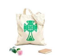 AILOONG Bolsa de lona Cruz celta Irlanda Patrón irlandés Vida Tela de 340g/m² de grosor Sustituye a la mochila escolar