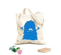AILOONG Bolsa de lona Cuento de fantasía de dibujos animados de monstruos divertidos Tela de 340g/m² de grosor Sustituye a la mochila escolar