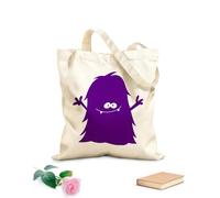 AILOONG Bolsa de lona Cuento de fantasía de dibujos animados de monstruos divertidos Tela de 340g/m² de grosor Sustituye a la mochila escolar