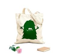 AILOONG Bolsa de lona Cuento de fantasía de dibujos animados de monstruos divertidos Tela de 340g/m² de grosor Sustituye a la mochila escolar
