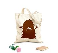 AILOONG Bolsa de lona Cuento de fantasía de dibujos animados de monstruos divertidos Tela de 340g/m² de grosor Sustituye a la mochila escolar