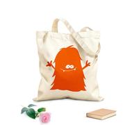 AILOONG Bolsa de lona Cuento de fantasía de dibujos animados de monstruos divertidos Tela de 340g/m² de grosor Sustituye a la mochila escolar