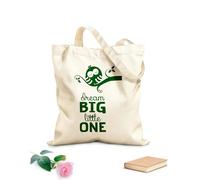 AILOONG Bolsa de lona Dibujo animado de búho en una rama con cita de sueño Tela de 340g/m² de grosor Bolsa para dibujar