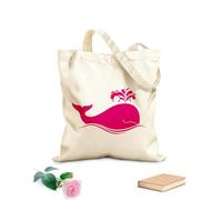 AILOONG Bolsa de lona Dibujos animados de ballenas azules grandes, animales marinos Tela de 340g/m² de grosor Bolsa para dibujar