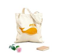 AILOONG Bolsa de lona Dibujos animados de ballenas azules grandes, animales marinos Tela de 340g/m² de grosor Bolsa para dibujar
