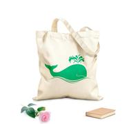 AILOONG Bolsa de lona Dibujos animados de ballenas azules grandes, animales marinos Tela de 340g/m² de grosor Bolsa para dibujar