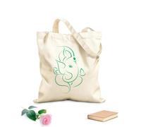AILOONG Bolsa de lona Dios abstracto hindú Ganesha Elefante Tela de 340g/m² de grosor Sustituye a la mochila escolar