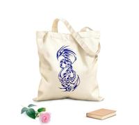 AILOONG Bolsa de lona Dragón Fénix Ave Infinito Fantasía Animal Tela de 340g/m² de grosor Sustituye a la mochila escolar