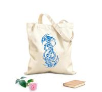 AILOONG Bolsa de lona Dragón Fénix Ave Infinito Fantasía Animal Tela de 340g/m² de grosor Sustituye a la mochila escolar