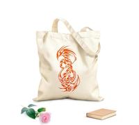 AILOONG Bolsa de lona Dragón Fénix Ave Infinito Fantasía Animal Tela de 340g/m² de grosor Sustituye a la mochila escolar