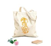 AILOONG Bolsa de lona Dragón Fénix Ave Infinito Fantasía Animal Tela de 340g/m² de grosor Sustituye a la mochila escolar
