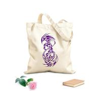AILOONG Bolsa de lona Dragón Fénix Ave Infinito Fantasía Animal Tela de 340g/m² de grosor Sustituye a la mochila escolar