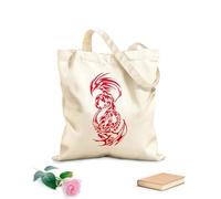 AILOONG Bolsa de lona Dragón Fénix Ave Infinito Fantasía Animal Tela de 340g/m² de grosor Sustituye a la mochila escolar