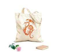 AILOONG Bolsa de lona Dragón volador gótico de cuento de hadas de animales de fantasía Tela de 340g/m² de grosor Sustituye a la mochila escolar