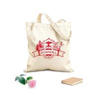 AILOONG Bolsa de lona Emblema de bicicleta para disfrutar del descenso en bicicleta de montaña Tela de 340g/m² de grosor Sustituye a la mochila escolar