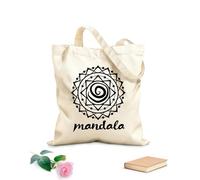 AILOONG Bolsa de lona Estudio de meditación de yoga con el logotipo de Mandala Tela de 12 oz de grosor Sustituye a la mochila escolar 25x30cm Pequeño