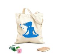 AILOONG Bolsa de lona Estudio de yoga Chica Meditación Belleza Salud Tela de 340g/m² de grosor Sustituye a la mochila escolar