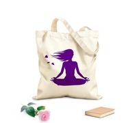 AILOONG Bolsa de lona Estudio de yoga Chica Meditación Belleza Salud Tela de 340g/m² de grosor Sustituye a la mochila escolar