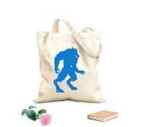 AILOONG Bolsa de lona Fantasía Gran Bestia Hombre Lobo Depredador Agresivo Tela de 340g/m² de grosor Sustituye a la mochila escolar