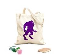 AILOONG Bolsa de lona Fantasía Gran Bestia Hombre Lobo Depredador Agresivo Tela de 340g/m² de grosor Sustituye a la mochila escolar