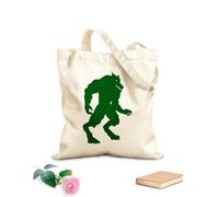 AILOONG Bolsa de lona Fantasía Gran Bestia Hombre Lobo Depredador Agresivo Tela de 340g/m² de grosor Sustituye a la mochila escolar