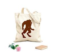 AILOONG Bolsa de lona Fantasía Gran Bestia Hombre Lobo Depredador Agresivo Tela de 340g/m² de grosor Sustituye a la mochila escolar