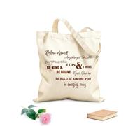 AILOONG Bolsa de lona Frases inspiradoras Cree en ti mismo Todo es posible PD Tú puedes con esto Puedo y lo haré Tela de 340g/m² de grosor Sustituye a la mochila escolar