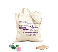 AILOONG Bolsa de lona Frases inspiradoras Cree en ti mismo Todo es posible PD Tú puedes con esto Puedo y lo haré Tela de 340g/m² de grosor Sustituye a la mochila escolar