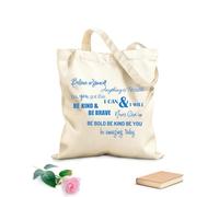 AILOONG Bolsa de lona Frases inspiradoras Cree en ti mismo Todo es posible PD Tú puedes con esto Puedo y lo haré Tela de 340g/m² de grosor Sustituye a la mochila escolar